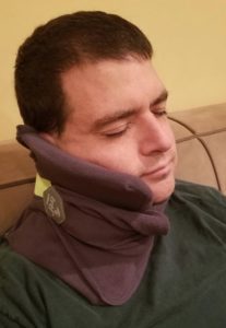 a man with a neck brace