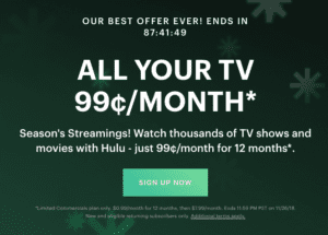 Join Hulu for $0.99 cents