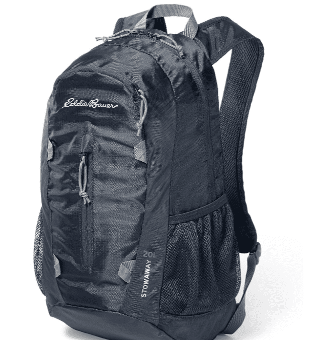 As low as $15 for Eddie Bauer Stowaway Backpacks with Free Shipping