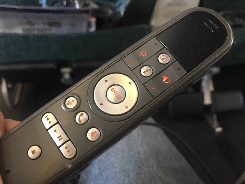 a remote control with buttons