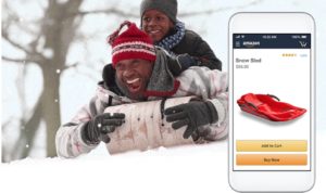 a man and boy in the snow