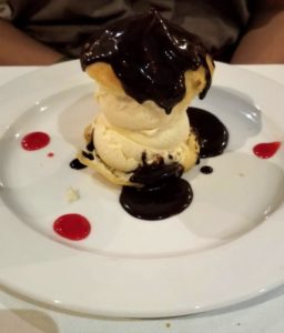 a dessert on a plate