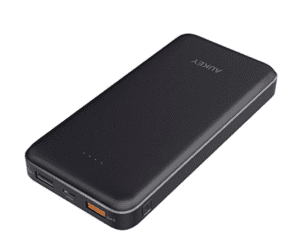 a black power bank with usb ports