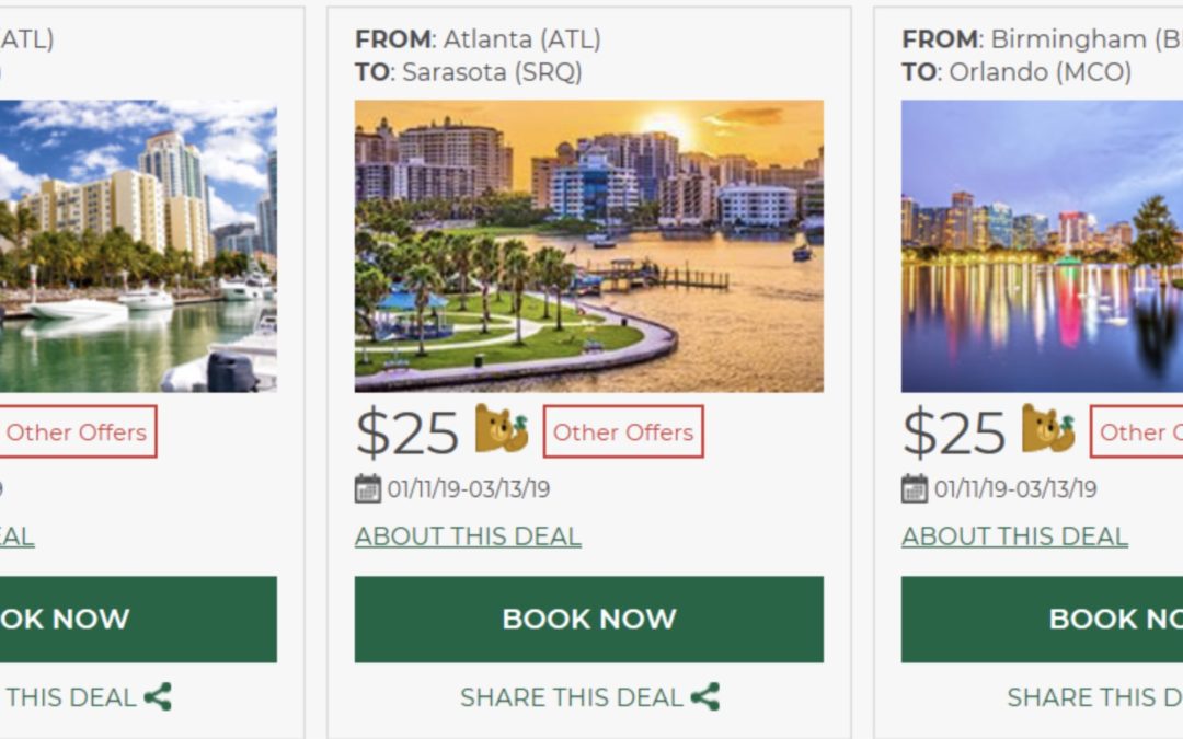 Frontier Florida Flash Sale from $20!