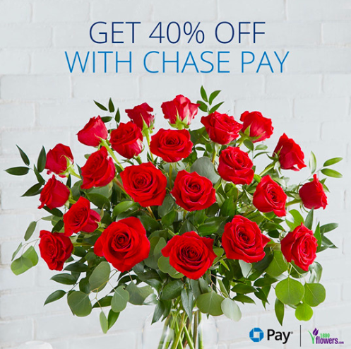 For Valentine’s Day: Get 40% off with Chase Pay
