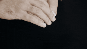 a close-up of a person's hands