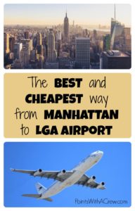 If you're going from Times Square, Manhattan or anywhere else in New York city to LGA Airport, here's the best, fastest and cheapest way from NYC to Laguardia Airport