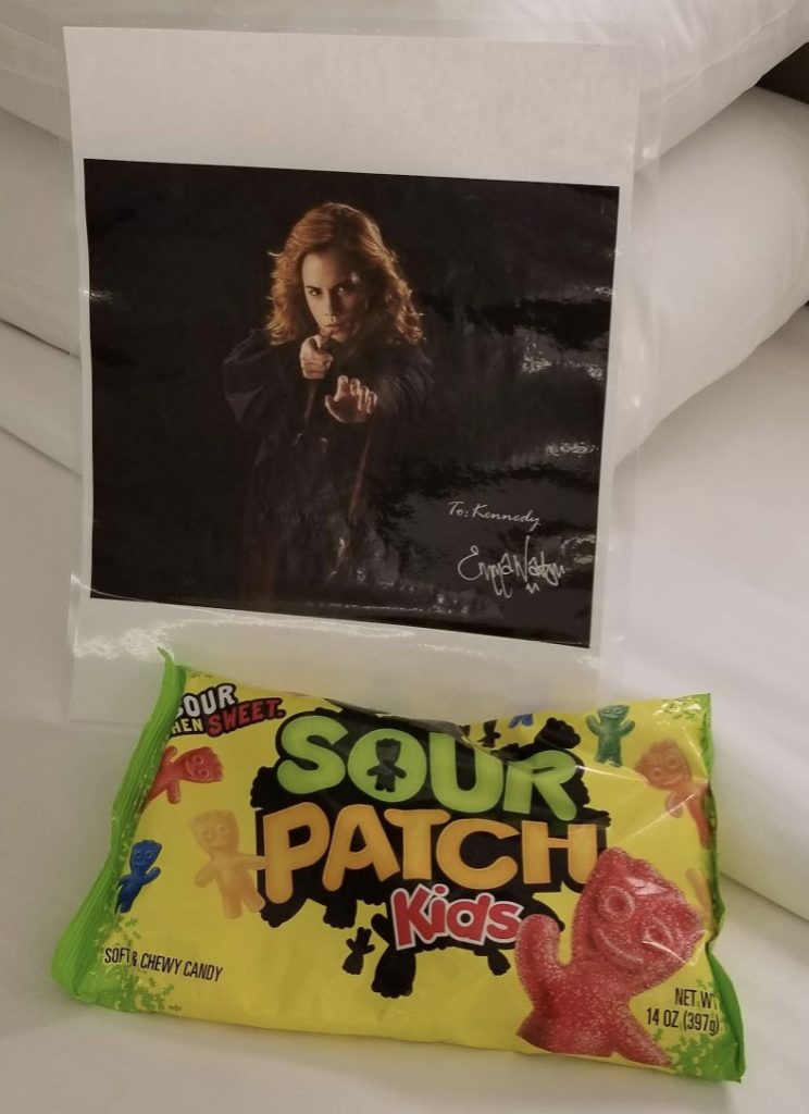 a candy bag with a picture of a man
