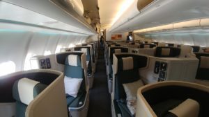 Cathay Pacific business class cabin