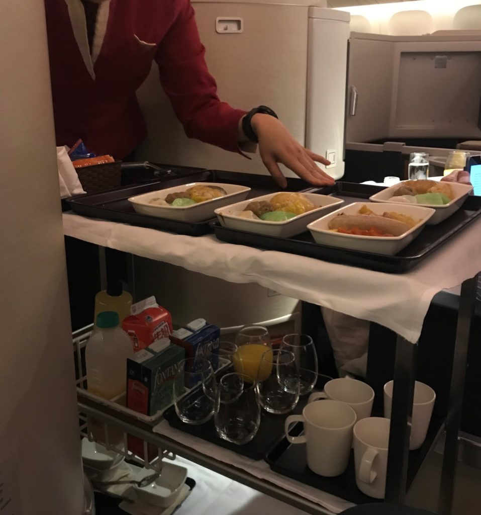 cathay pacific 777-300er business class service