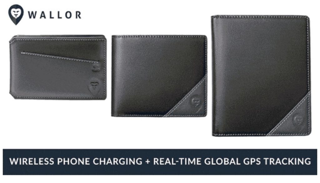 a group of black wallets
