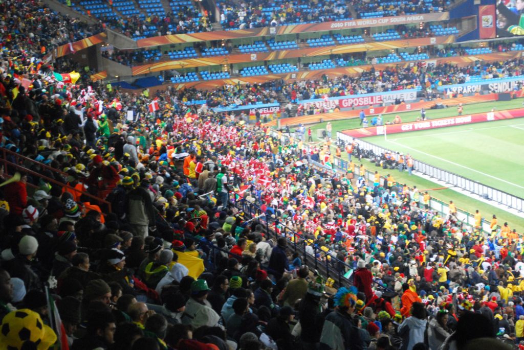 a large crowd of people in a stadium