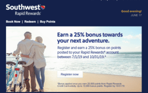 a screenshot of a advertisement for a travel rewards program