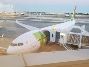 an airplane on the runway