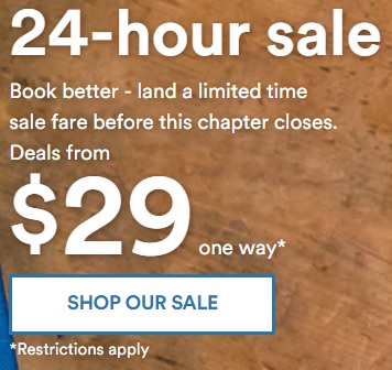 Alaska Air 24 Hour F;ash Sale: Prices from $29 Basic, $39 Main Cabin Economy. Plus Hawaii
