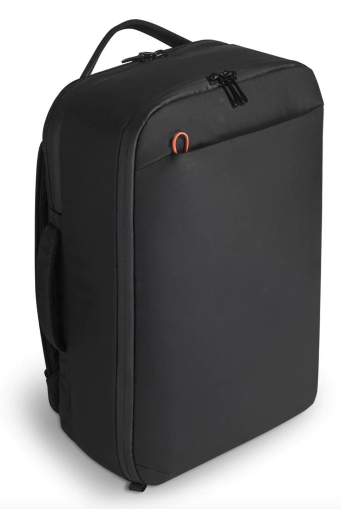 a black suitcase with a zipper