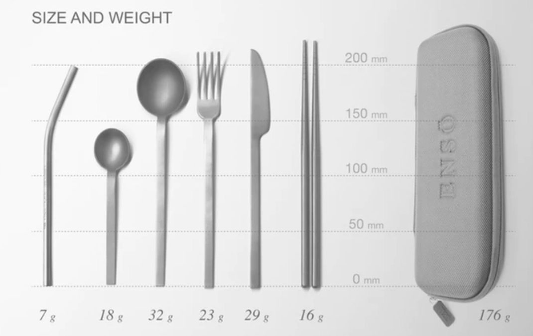 Kickstarter (Ends in 12 hours): Ensō Essential Titanium Cutlery and Chopsticks set
