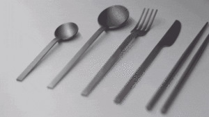 a spoon fork and knife