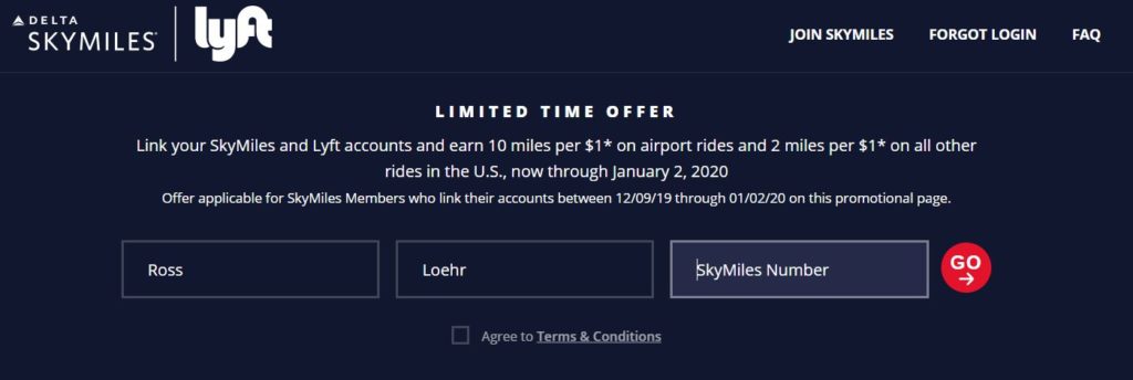 Delta Miles Earning Chart