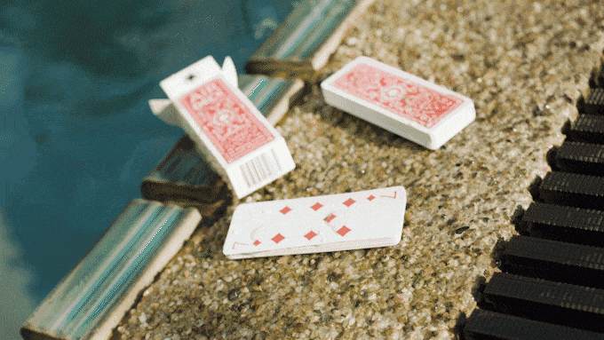 a deck of cards on a surface