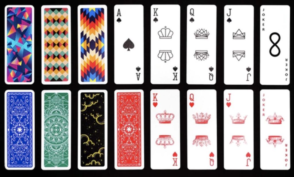 a group of cards with different designs