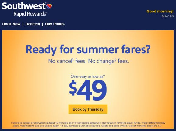 This Southwest $49 Fare Sale Ends Soon!