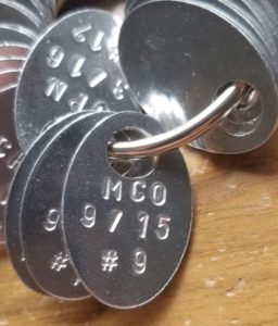 a close up of a key chain