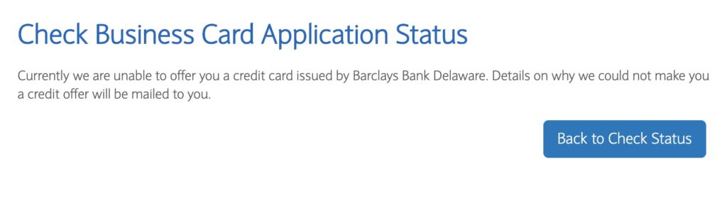 a screenshot of a application status