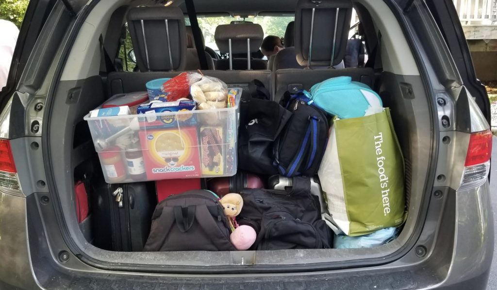 a car with a trunk full of luggage