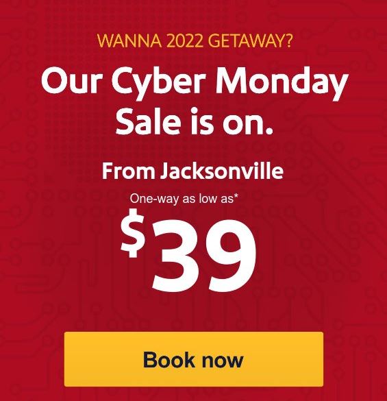 Southwest’s Cyber Monday Sale Has Flights from $39 Each Way