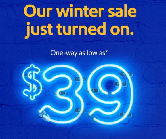 Fly for as Low as $39 With the Southwest “Winter Sale”