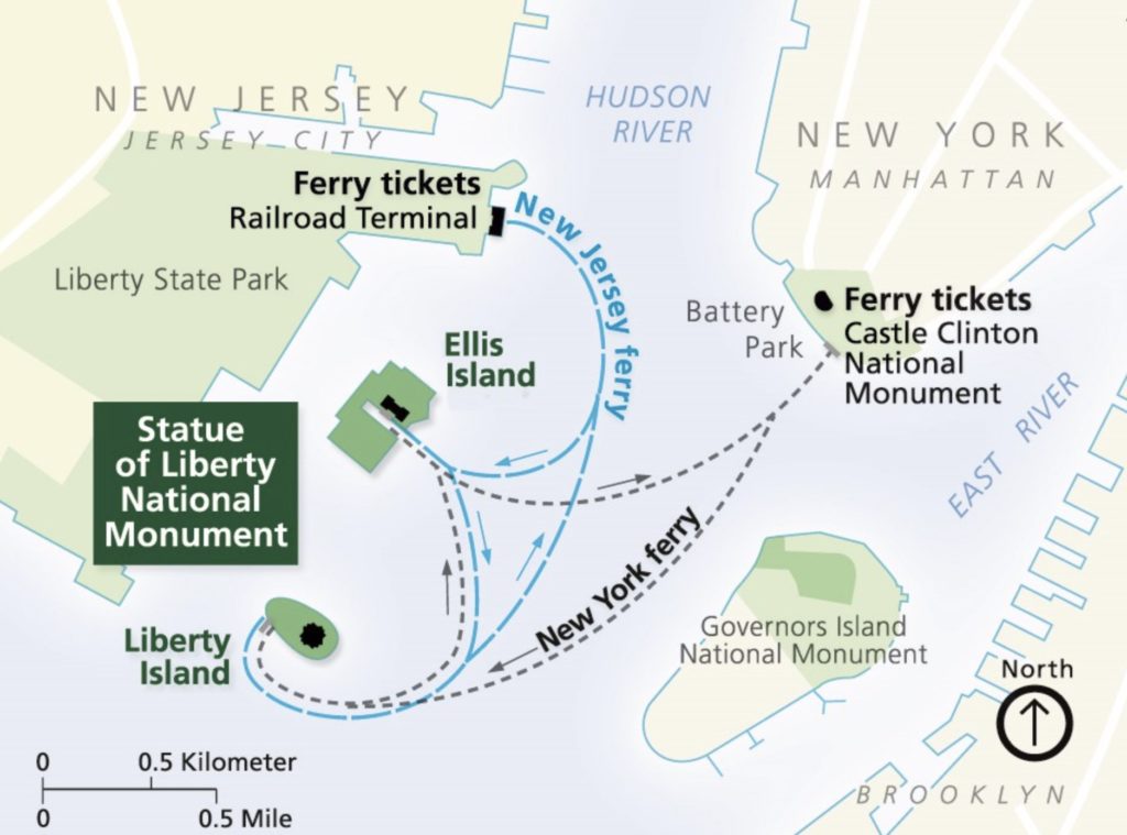 a map of the ferry terminal