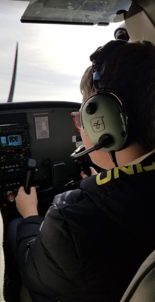 a person in a cockpit
