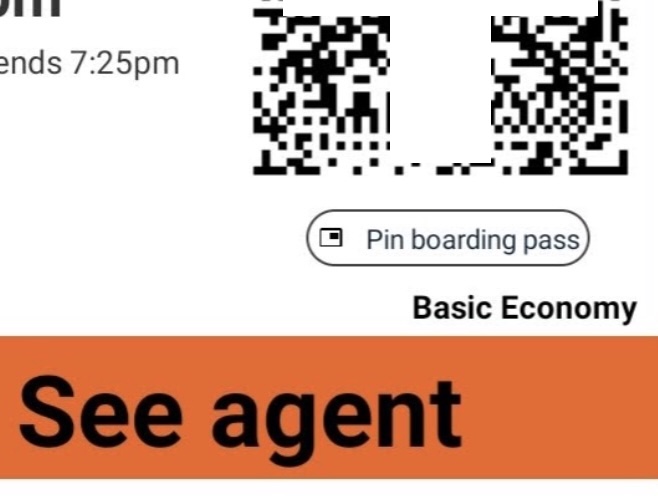 What does “See Agent” mean on a boarding pass?