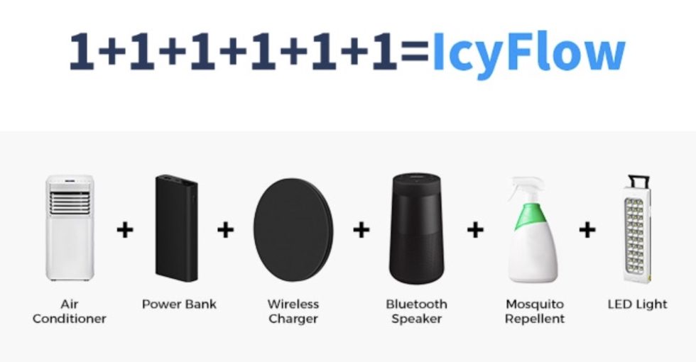Kickstarter IcyFlow 6In1 TravelFriendly Portable Air Conditioner