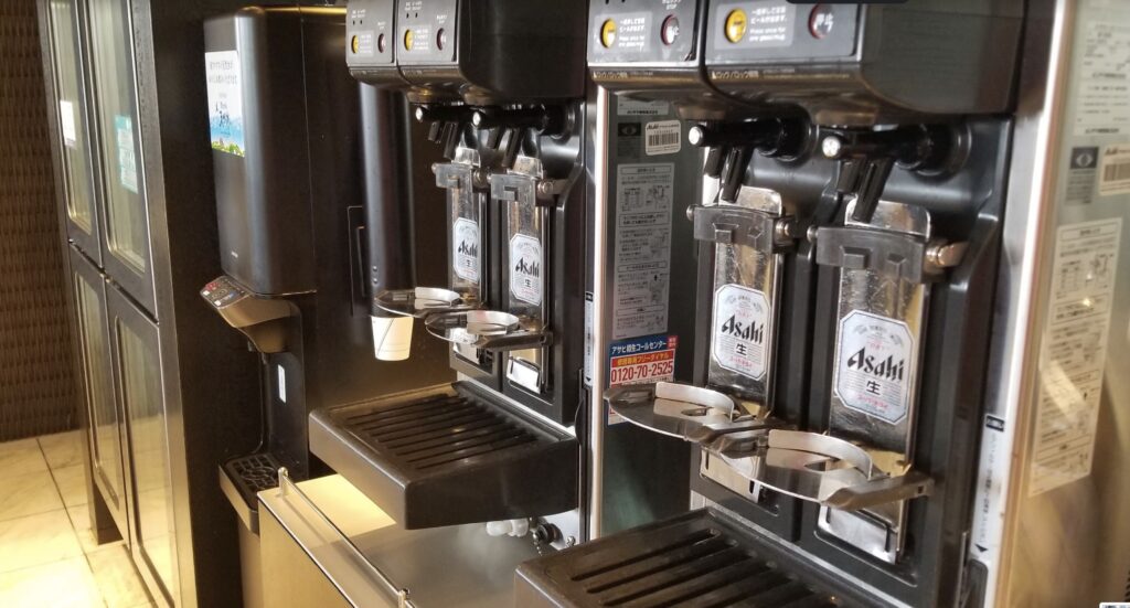 a group of coffee machines