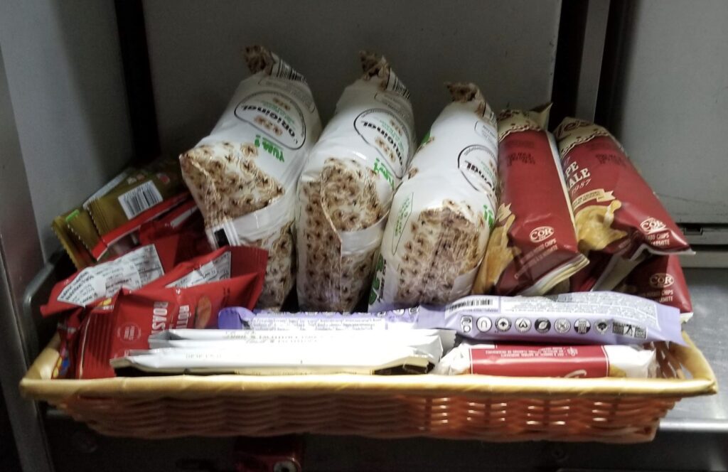 a basket full of food