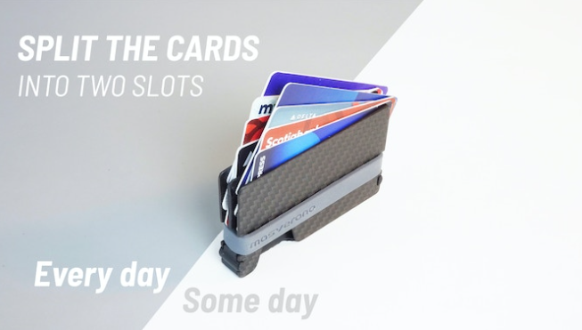a card holder with cards in it