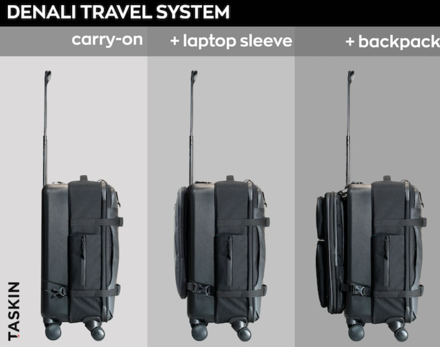 a collage of different types of luggage