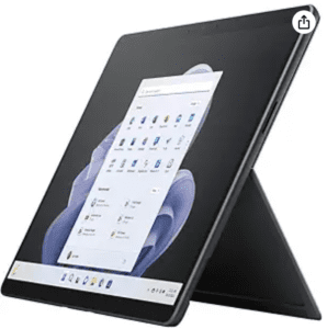 a tablet with a screen on