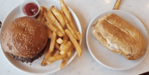 a plate of food on a table