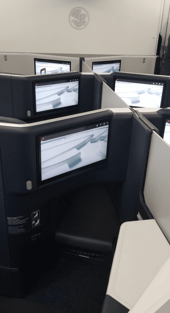 a row of monitors in a row