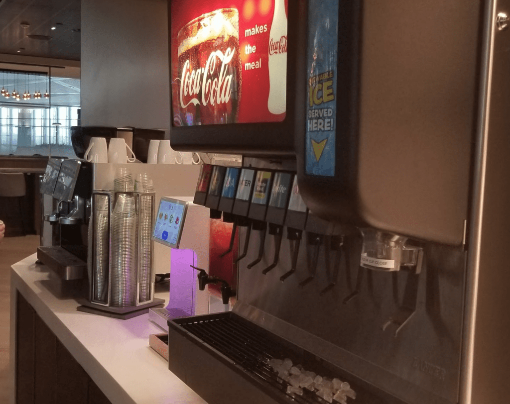 a soda machine and soda dispenser