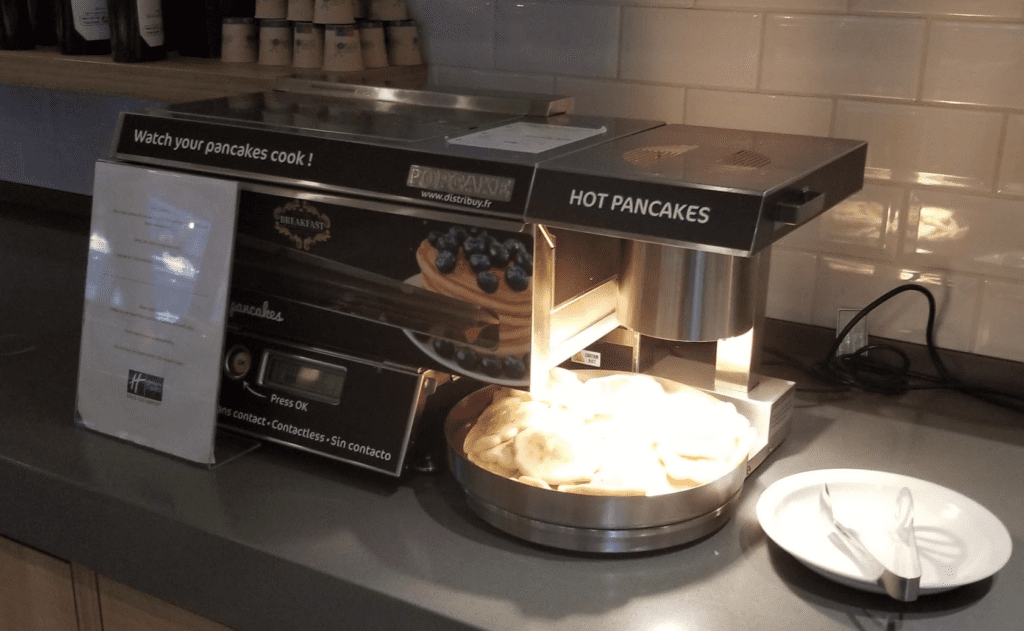 a machine with pancakes on it