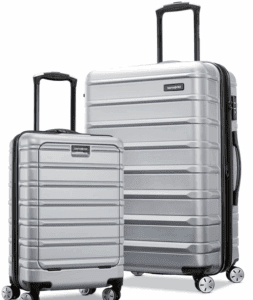 a couple of luggage with wheels