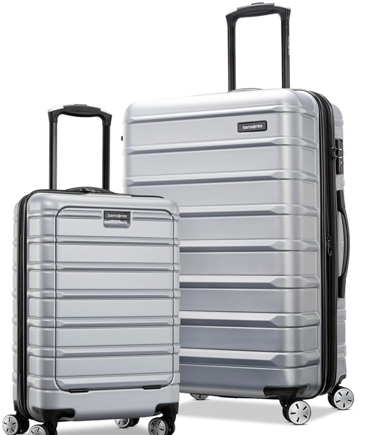 a couple of luggage with wheels