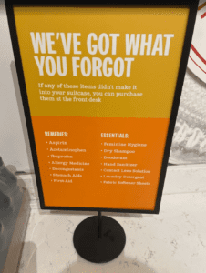 a sign with text on it