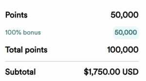 a screenshot of a credit card