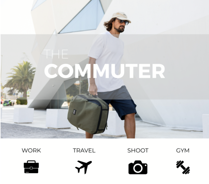 a man walking with a bag