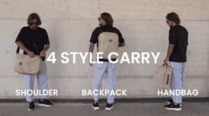 a man with a backpack